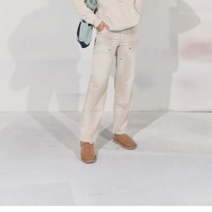 BDG high waisted carpenter pants - ivory